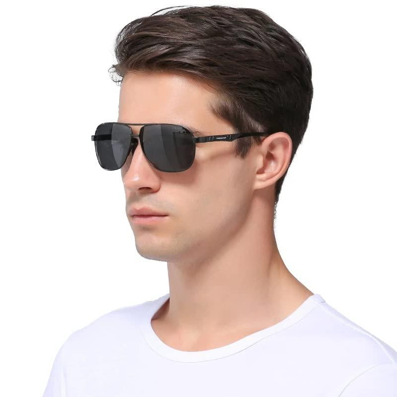 KINGSEVEN Aluminum Magnesium Unisex Aviator Eyeglass 7188 Driving, Fishing, Fashion Fit, Sunglass Lightweight, Top, Sunglass, Fashionable, Comfortable Design Vision
