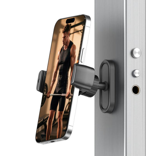 Magnetic Phone Holder for Gym - 360° Adjustable, Strong Portable Magnet Phone Mount for Workout Recording, Fitness Accessories Essentials, Compatible with Andriod Phone and Iphone 16/15/14/13/12, Perfect Gift for Men & Women