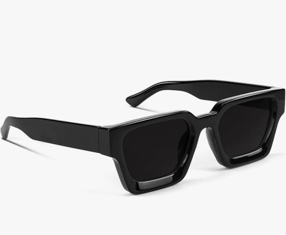 Trendy Square Sunglasses for Men Women Fashion Thick Rectangle Sun Glasses UV Protection Shades Designer Style